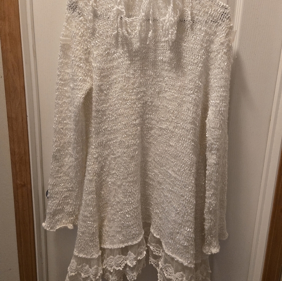 Slonl Knit Cardigan With Lace- Trimmed - Picture 5 of 11